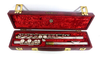 Rudall Carte & Co  'Sonata' Nickel Silver Flute in Red Hard Carry Case