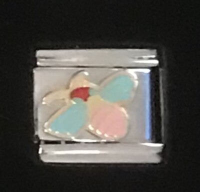 Stylysh BUTTERFLY INSECT Photo Charm For 9mm Italian Charm Bracelets - 304L Stainless Steel Modular Link