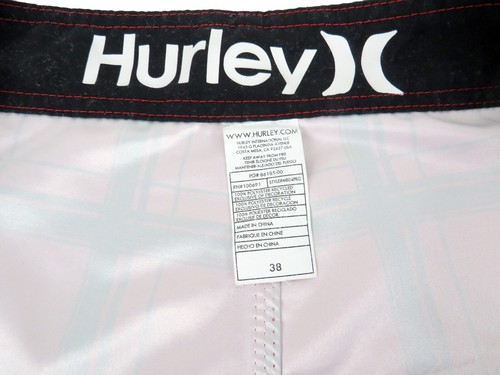 Hurley Board Shorts Uomo Taglia 38 Colore Rosso Gradiant Checkered - Foto 6 di 7