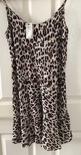River Island Leopard Print Slip Dress Size 6 BNWT RRP £28