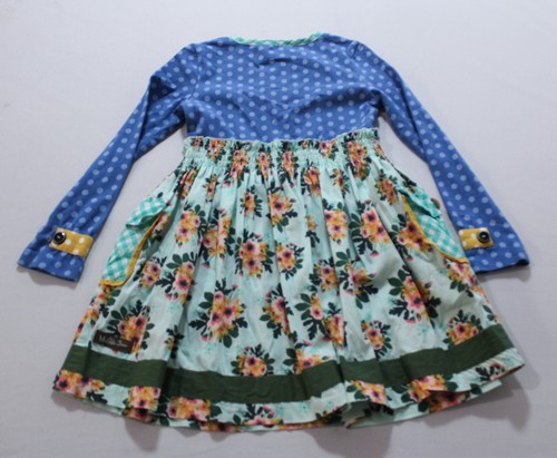 Matilda Jane Girl's Sitting Pretty Polka Dot Floral Print Dress EJ2 Multi Size 4 - Picture 3 of 3