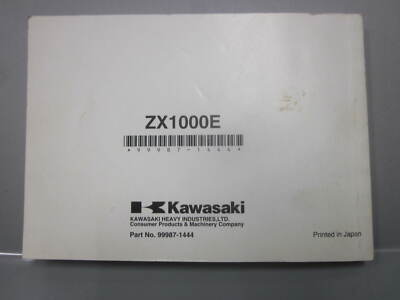 Kawasaki Factory Owner's Manual 2008-2009 ZX-10R ZX1000E 99987