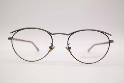 Vintage Blumarine BM 17 Gray Brown Oval Glasses Eyeglass Frame NOS
