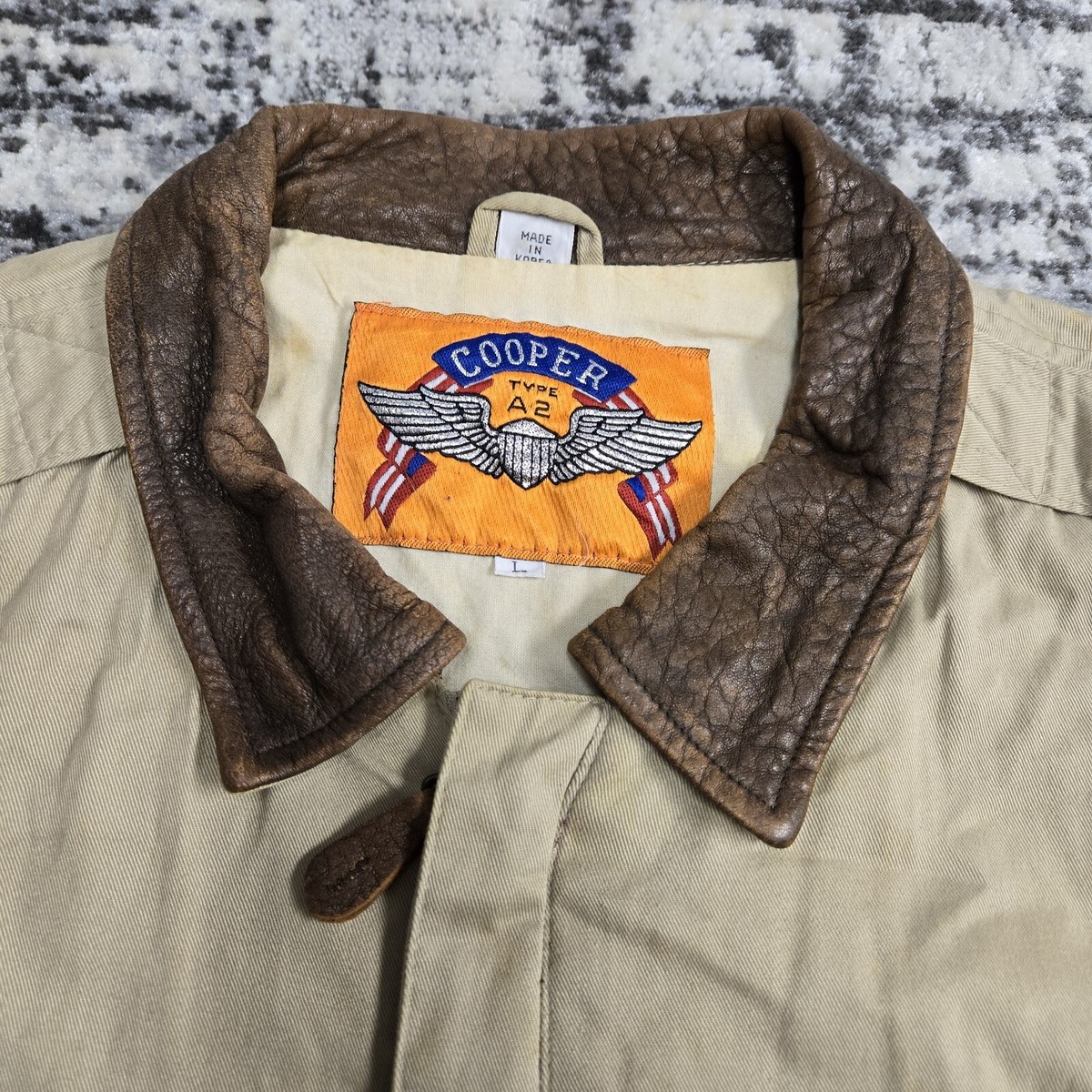 80s〜　COOPER type A-2 flight jacket サイズXL US Wings® Leather Flight Jacket Modern A-2