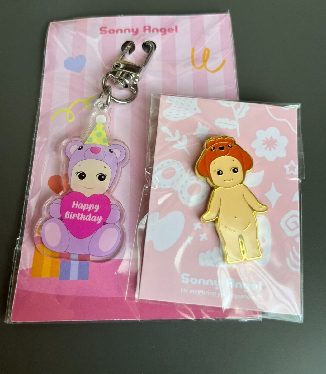 Sonny Angel Birthday Bear Keychain Toy Poodle Pin Badge | eBay