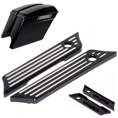 Black Chrome CNC Latch Covers for Harley Davidson Touring '14-up