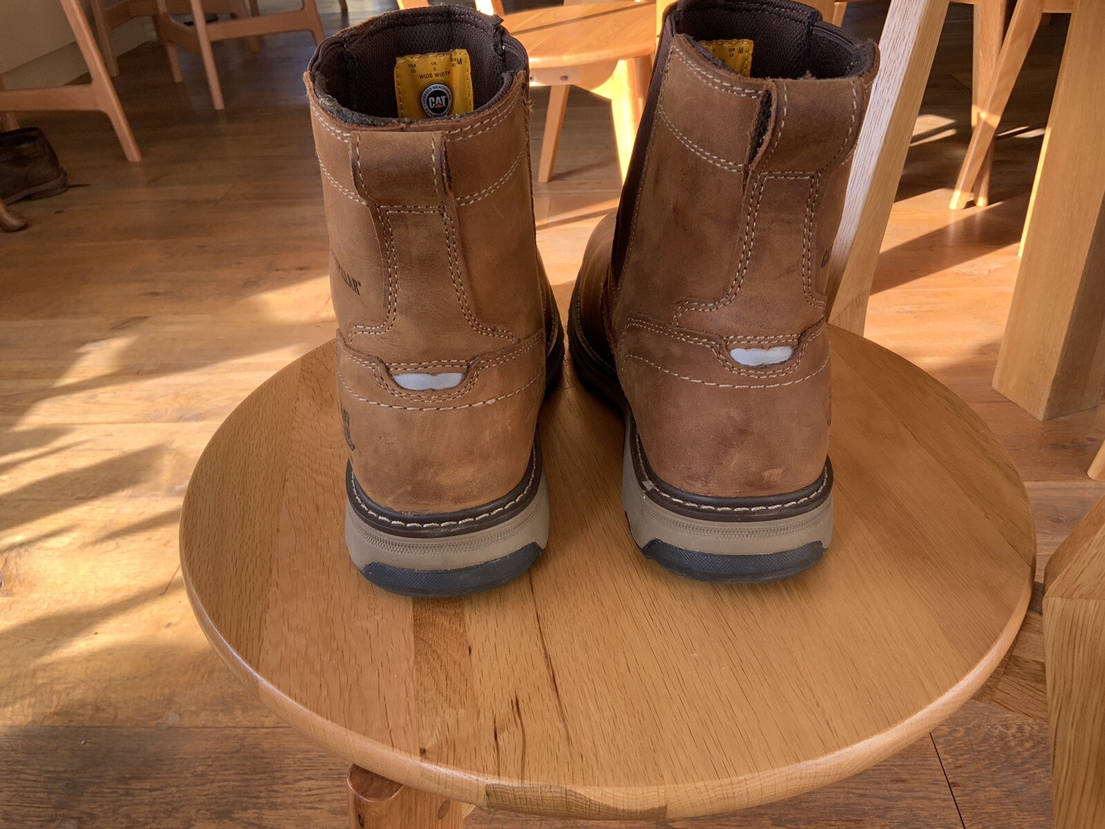 caterpillar mens cat boots size 9 Work Boot Steel toe Cap eBay