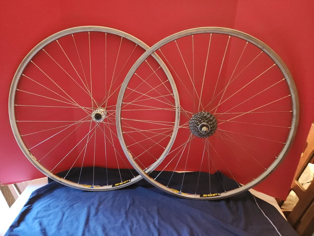 Vintage Mavic Reflex SUP Wheel Set 622 X 13 6106 Shimano Hub