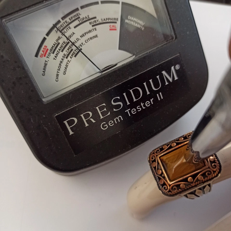 Мужское винтажное кольцо тигровый глаз ретро серебро 925 ар-деко возрождение 10,5 заявление - Изображение 3 из 4