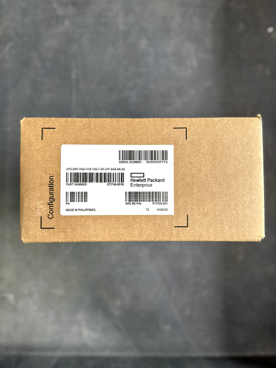 HPE 4TB 12G 7.2K LFF 3.5