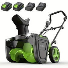 Steelite 20in 42V Cordless Snow Blower with Brushless Motor 2 x 4.0Ah Batteries