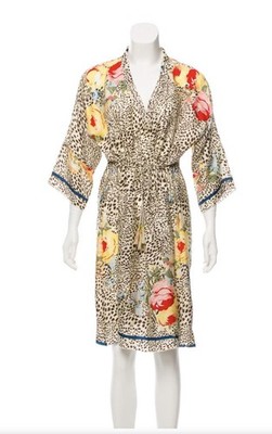 Gerard Darel Floral Leopard Print Silk Dress | eBay