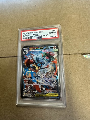 2025 POKEMON MEG EN-MEGA EVOLUTION #179 MEGA LUCARIO EX PSA 10