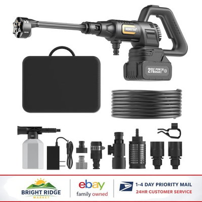 #ad Titanium Black Portable Pressure Washer 1200 PSI for Cars and Outdoor Cleaning $139.91