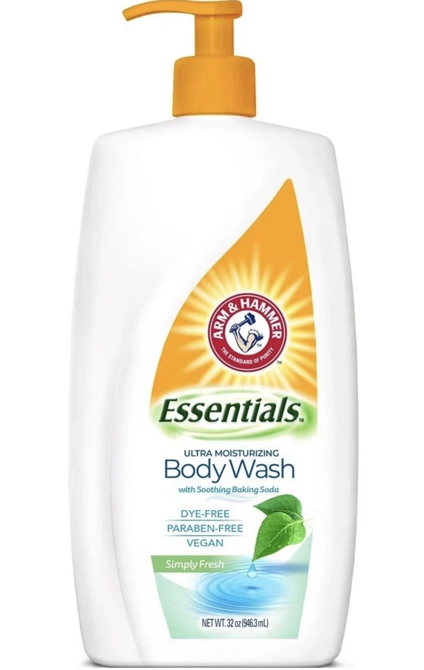 ARM AND HAMMER Arm & Hammer Essentials Ultra Moisturizing Body Wash, Simply Fresh, 32 Ounce
