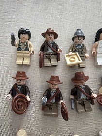 Lego Indiana Jones Minifigures Lot Of 12 Henry, Marianne, Pilot & More