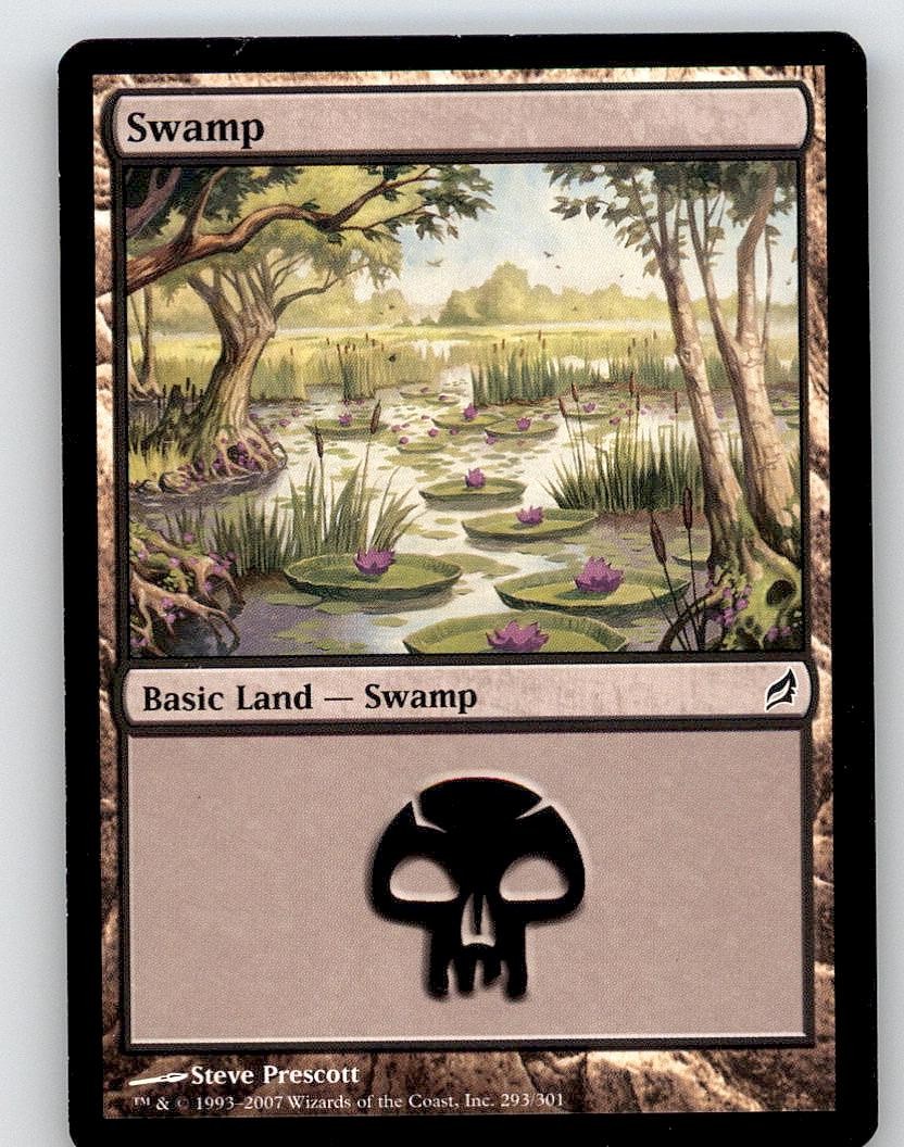 Swamp (293) 293 Land Lorwyn Magic: The Gathering Lightly Played