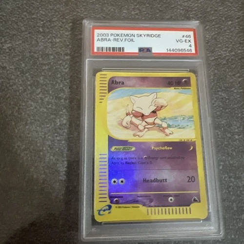Pokemon Skyridge Abra Reverse Holo #46 PSA 4 POP 1!!