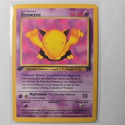 Pokémon TCG Drowzee Team Rocket 54/82 Regular 1st Edition Common Card