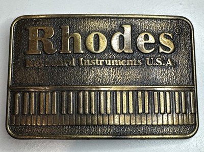 Vintage Rhodes Keyboards Instruments Belt Buckle / Rock & Roll / Country Music