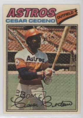 1977 Topps Baseball Patches Cloth Stickers Cesar Cedeno (One Star Back) #13 1s4u