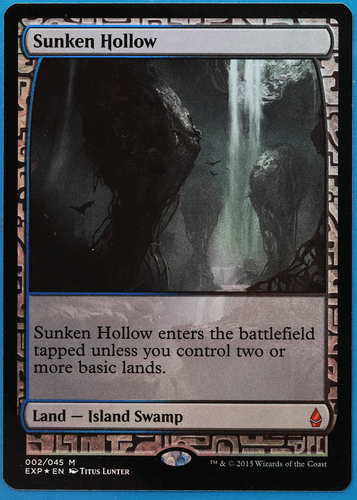 Tarjeta rara mítica Sunken Hollow FOIL Zendikar Expeditions casi nueva (504576) ABUGames - Imagen 1 de 2