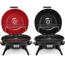 Electric BBQ Grill Red 1600W Indoor Outdoor Garden Party Double Layer Design UK