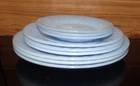 9 Vintage Fire King Delphite Blue Swirl 3 Dinner Plates 3 Salad Plates 3 Saucers