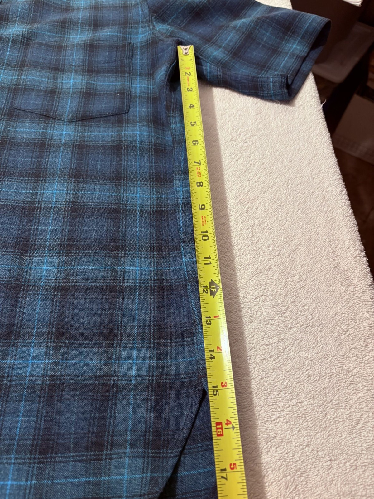 Vtg PENDLETON PLAID Button Down Short Sleeve Shir… - image 6