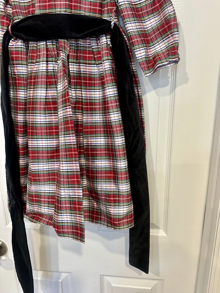 Boutique Matching STRASBURG Girls Purse/Holiday Dress 3Y Boys Vest 8Y Plaid Silk - Image 2 of 4