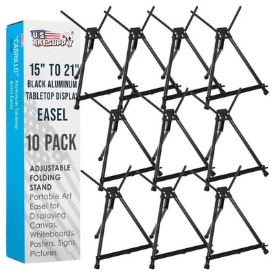 US Art Supply 19'' Tall Aluminum Tripod Tabletop Artist Display Easel 10-Easels