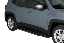 Trittbretter SCHWARZ für JEEP Renegade & Trailhawk Bj. 2014- Edelstahl mit TÜV