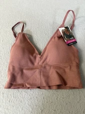 Maidenform Bra Brami Womens Small Pink Pure Comfort Seamless Wireless Cami