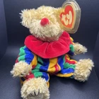Vintage 1993 Ty Beanie Baby Attic Treasures Piccadilly the Circus Clown Bear