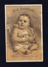 c1890s Victorian Trade Card, Rumford Chemical Works, Prof. Horford's