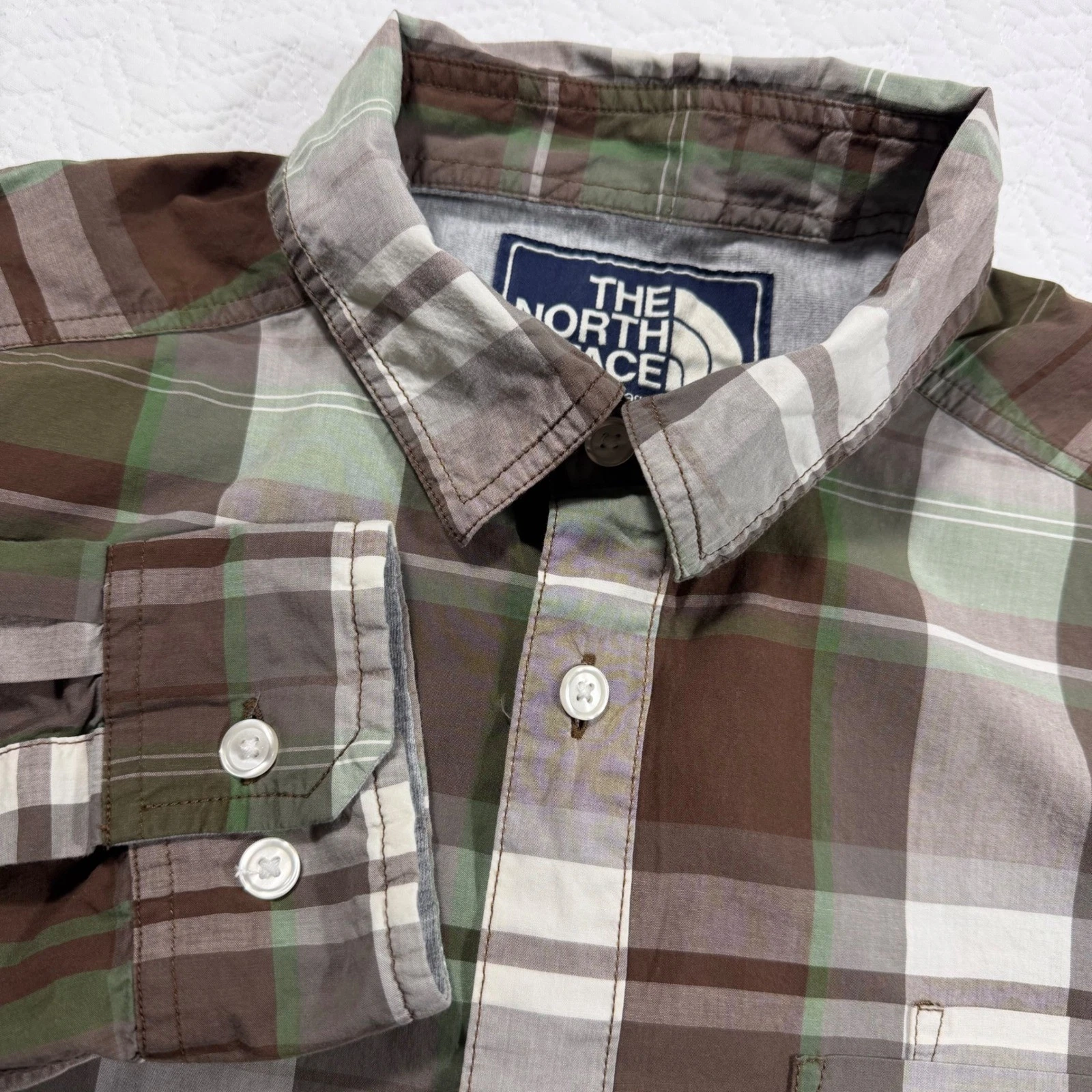 The North Face Plaid Button Up Shirt Men's M Long Sleeve California Heritage