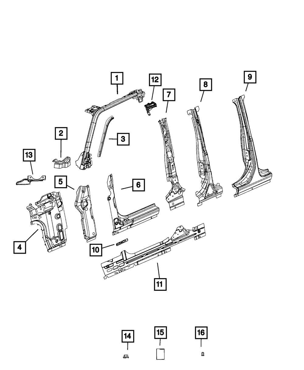 Genuine Mopar Sport Bar Right 68503630AD