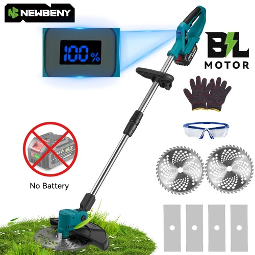 Für Makita 18V Akku Rasentrimmer 9'' Elektro Freischneider Motorsense Bürstenlos