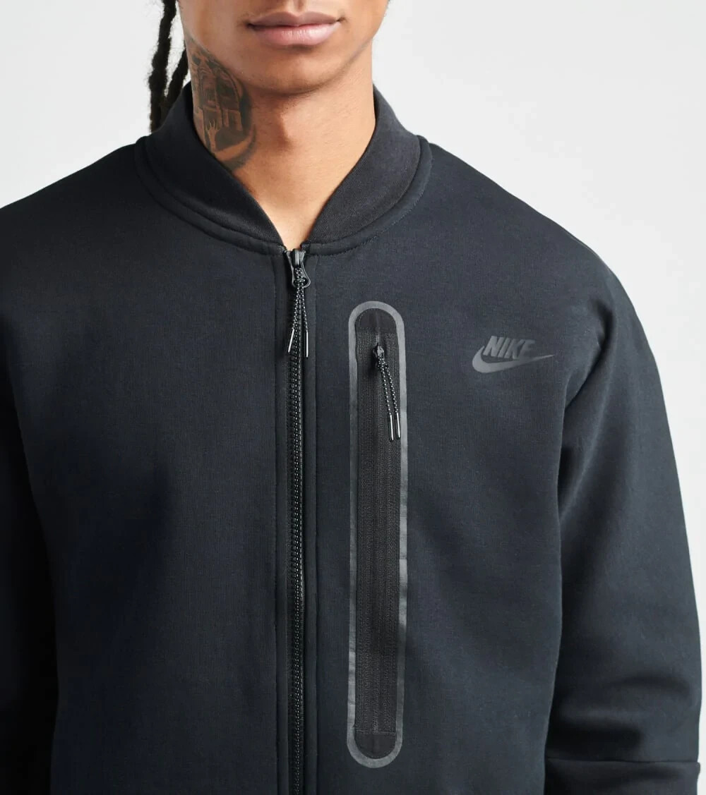 Nike Sportswear Tech Fleece Full Zip Bomber Jacket Black CZ1797-010 Size  Small | eBay