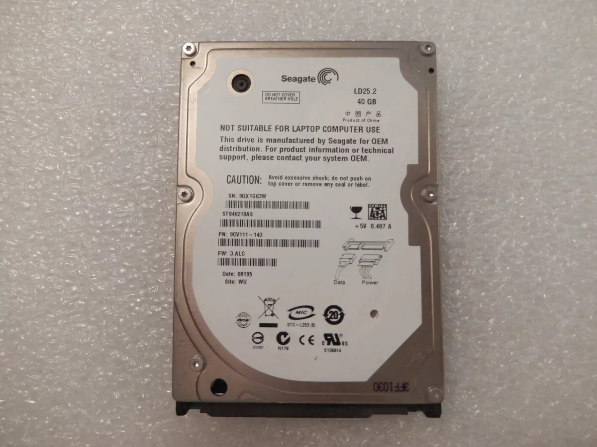Seagate ST940210AS 2.5 Seagate ST940210AS 2.5
