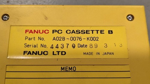 GENUINE FANUC A02B-0076-K002 PC CASSETTE B *FROM RUNNING MAZAK MACHINE* - Picture 2 of 5