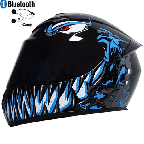 DOT Casco de Motocicleta Bluetooth CARA COMPLETA Motocicleta Scooter Cruiser Casco de Choque - Imagen 19 de 40