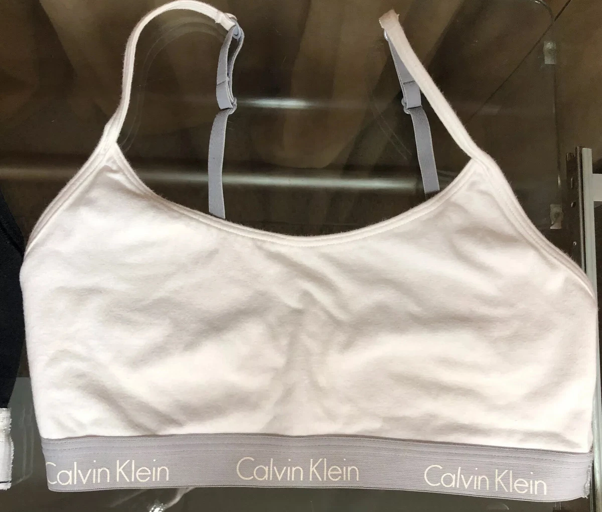 Lot 2 Calvin Klein Black White Bralette Sports Bra Tween/ Teen