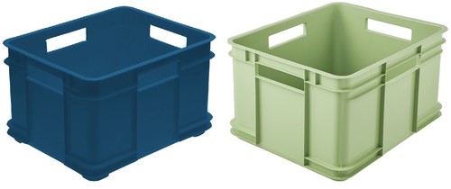 Unibox Industrial Stacking Recycled Plastic Storage Boxes Containers 3 x 28 Ltr