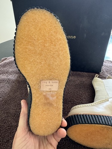 NEU RAG & BONE BEIGE SLOANE CHELSEA WILDLEDER STIEFELETTEN GRÖSSE 5 UVP $ 595,00 - Bild 7 von 13