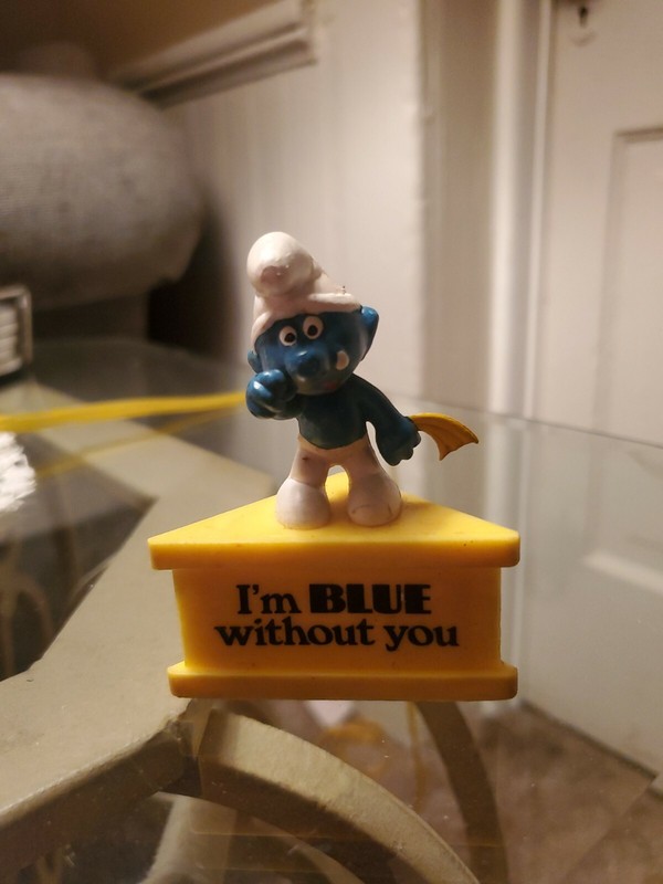 Smurf I'm Blue Without You Smurf a Gram  Figurine