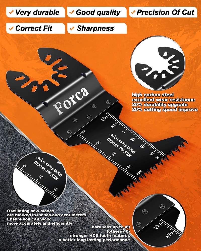 72-Piece Universal Oscillating Multi-Tool Blade Kit for Metal and Wood Cutting