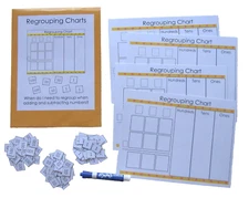 Teacher Created Math Educational Learning Resource Game Regrouping Charts