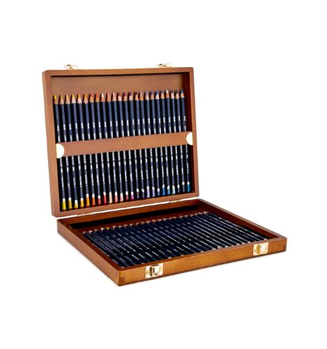 Derwent Pastel | Set 48 Matite Colorate | Disegnare | Custodia in legno | Nuovo - Foto 2 di 4