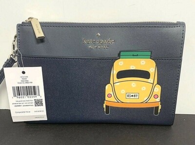 Kate Spade Beep Beep Medium Wristlet Blazer Blue K6033 New